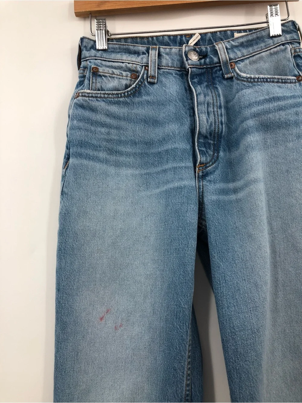 Rag & Bone Tulip Alex High-rise Straight 0914 denim 24 tulip light blue cotton